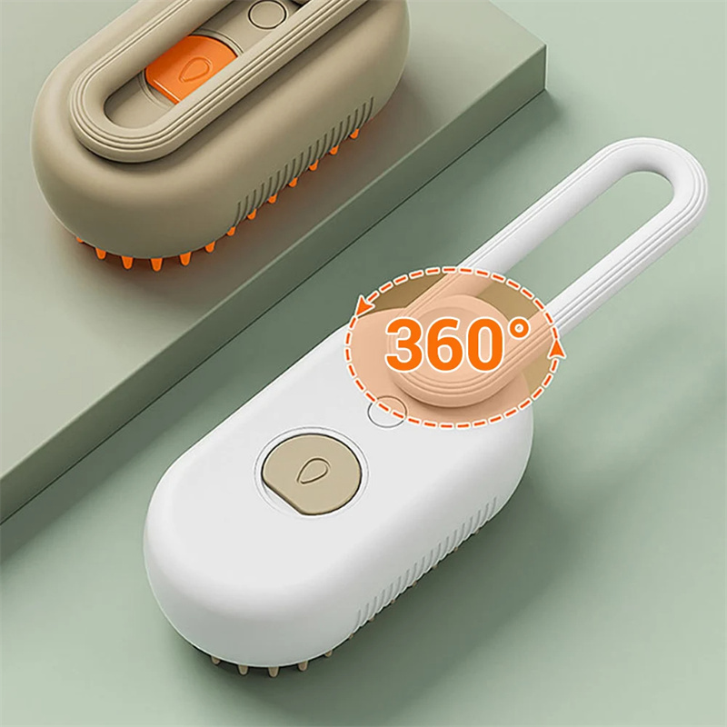 Electric Cat Steam Brush – 3-In-1 Pet Grooming Comb with Water Spray for Cats and Dogs, USB Rechargeable